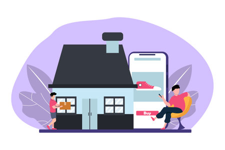 E Commerce Flat Designのイラスト素材