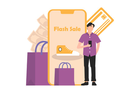 E Commerce Flat Designのイラスト素材