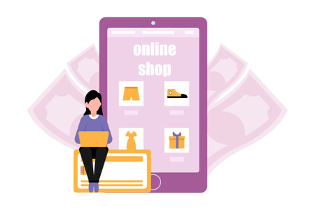 E Commerce Flat Designのイラスト素材