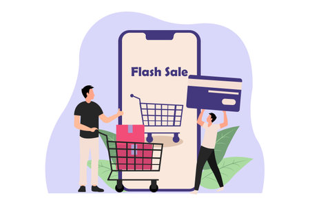 E Commerce Flat Designのイラスト素材
