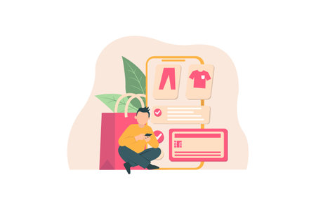 E Commerce Flat Designのイラスト素材