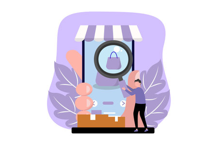 E Commerce Flat Designのイラスト素材