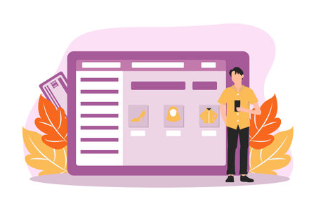 E Commerce Flat Designのイラスト素材