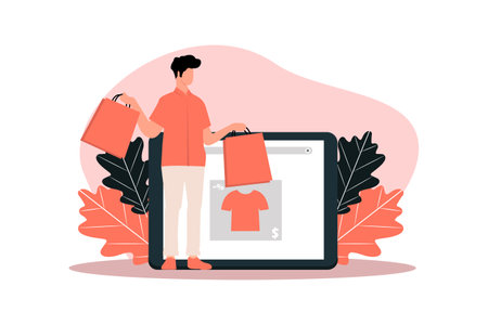 E Commerce Flat Designのイラスト素材
