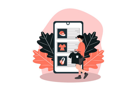 E Commerce Flat Designのイラスト素材