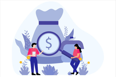 Finance Flat Illustrationのイラスト素材