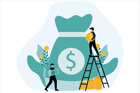 Finance Flat Illustrationのイラスト素材