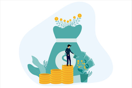 Finance Flat Illustrationのイラスト素材