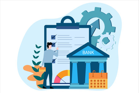 Finance Flat Illustrationのイラスト素材
