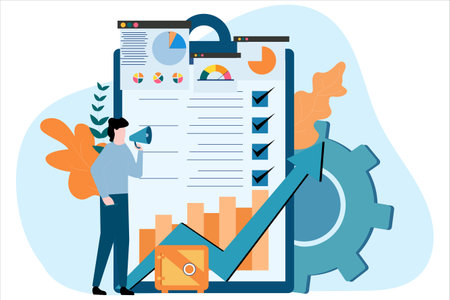 Finance Flat Illustrationのイラスト素材