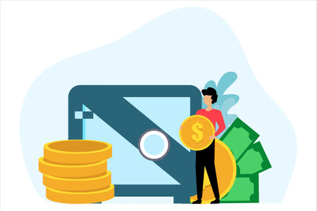Finance Flat Illustrationのイラスト素材