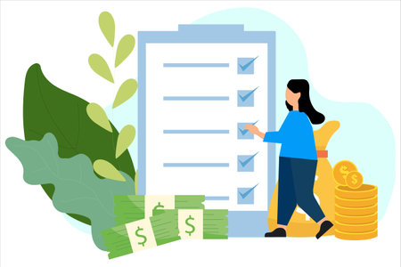 Finance Flat Illustrationのイラスト素材