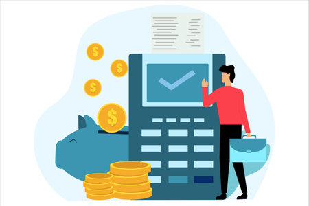 Finance Flat Illustrationのイラスト素材