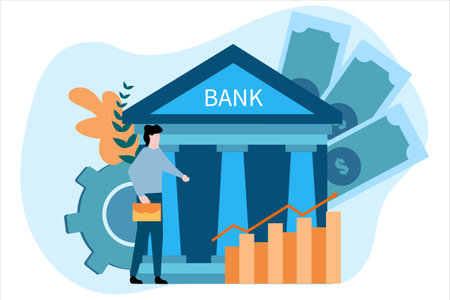 Finance Flat Illustrationのイラスト素材