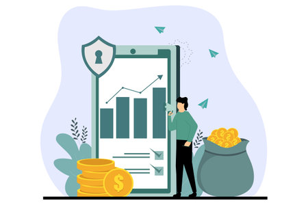Finance Flat Illustrationのイラスト素材