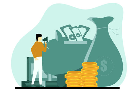 Finance Flat Illustrationのイラスト素材