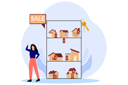 Real Estate Flat Designのイラスト素材