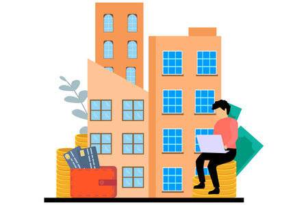 Real Estate Flat Designのイラスト素材