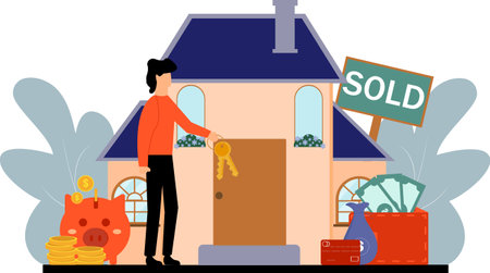 Real Estate Flat Designのイラスト素材