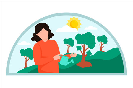 Earth Day Flat Designのイラスト素材