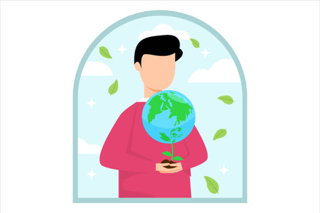 Earth Day Flat Designのイラスト素材