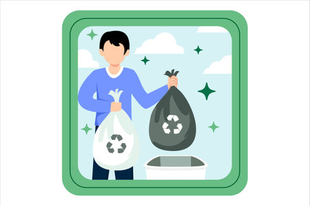 Earth Day Flat Designのイラスト素材