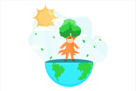 Earth Day Flat Designのイラスト素材