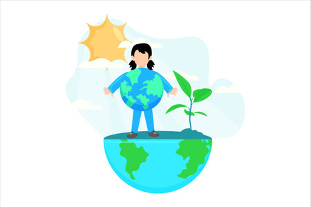 Earth Day Flat Designのイラスト素材