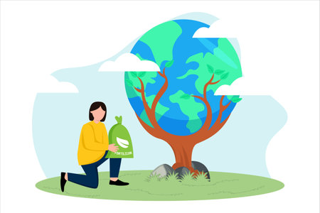 Earth Day Flat Designのイラスト素材