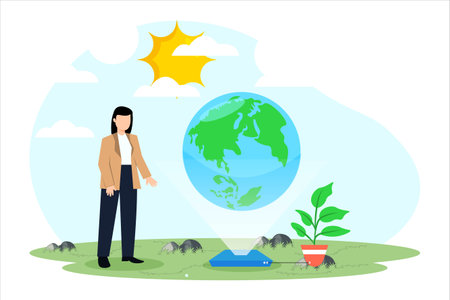 Earth Day Protect the Planet Flat Designのイラスト素材
