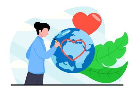Earth Day Flat Designのイラスト素材