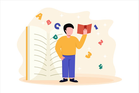 World Book Day Flat Designのイラスト素材