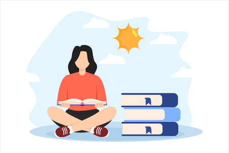 World Book Day Flat Designのイラスト素材
