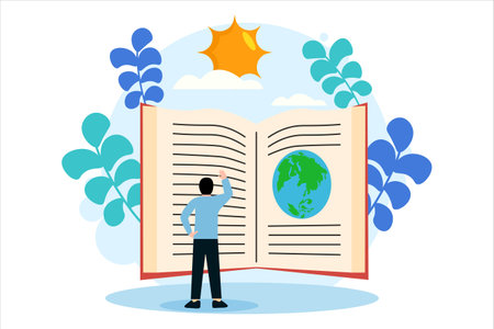 World Book Day Flat Designのイラスト素材