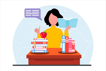 World Book Day Flat Designのイラスト素材