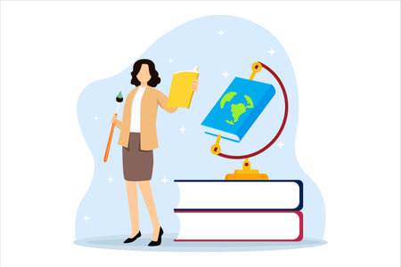 World Book Day Flat Designのイラスト素材