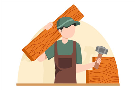 Labour Day Flat Designのイラスト素材