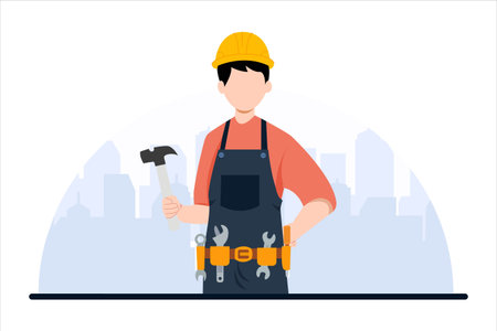 Labour Day Flat Designのイラスト素材