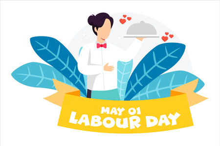 Labour Day Flat Designのイラスト素材