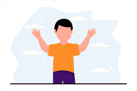 Happy Children's Day Flat Designのイラスト素材