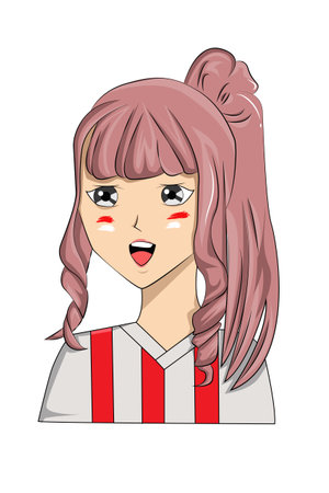 Design character cute girl illustrationのイラスト素材