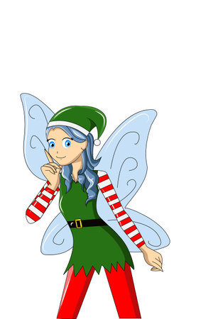 Fairy Christmas vector illustrationのイラスト素材