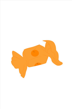 Orange candy flavor vector illustrationのイラスト素材