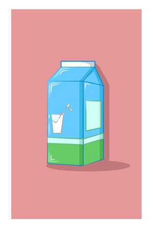 Milk box vector illustrationのイラスト素材