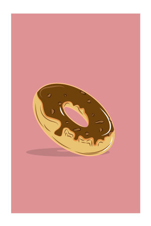 Nut chocolate donuts vector illustrationのイラスト素材