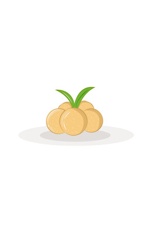 Boiled rice cake vector illustrationのイラスト素材