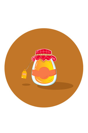 Honey jar vector illustrationのイラスト素材