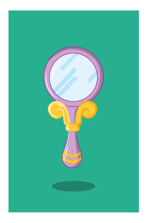 Small make up mirror vector illustrationのイラスト素材