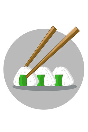 Sushi rice vector illustrationのイラスト素材