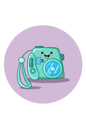 Cute camera vector illustrationのイラスト素材